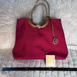 Michael Kors Red Canvas Handbag